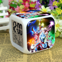 Alarm clock children Boy Altman creative cartoon dedicated Galaxy Dana Superman Diga colorful light students