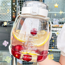 Big belly cup glass water Cup fairy cup female portable summer Net red glass drinking cup suction cup large capacity