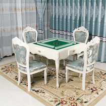 Automatic mahjong machine solid wood imitation marble countertop electric table mahjong table chess and card table White House Golden Hall