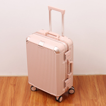 RSEMNIA Suitcase Women Ins New Leather Case Pull Bar Box Men Universal Wheels Small 20 Inch 24 Password Suitcase
