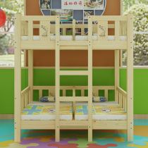 Kindergarten Pinus sylvestris var.mo ngolica bed solid wood double bunk bed four bunk bed pupils afternoon Torr bed wu shui chuang