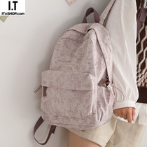 Hong Kong I tgregson fashion dark pattern light bag Korean version of Harajuku backpack female college students