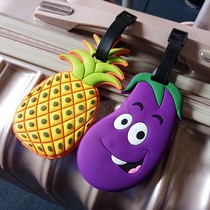 New fruit and vegetable luggage tag eggplant banana pineapple strawberry trunk hang tag pepper identification tag plate