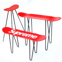 Yufeng custom skateboard bench Iron Art Solid skateboard stand bench leg bench and foot skateboard accessories