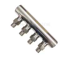 304 stainless steel drinking water divider 1 inch inner tooth entrance 4 minutes outer tooth control water collection PPR water distribution system