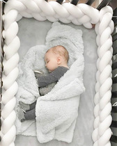 European and American baby bed round bed baby anti-collision treasure bed decoration raised hand-woven knotted bed circumference