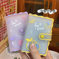 Cute transparent card Pack woman type small large capacity multi-clamping ultra-thin anti-degaussing student card bag bank cutting sleeve