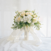 Lead photo bride wedding wedding Korean style hand holding flower emulation rose flower photo prop home pendulum bouquet