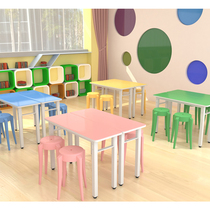 Desk and chair training table tutoring class primary school students double counseling table and chair supplementary class trusteeship class lunch reading table