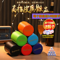 Leather sieve cup dice set bar game Dice Cup personality tide card plug clock KTV color competition tube custom LOGO