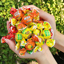 Russian imported Roshen Rusheng fruit hard candy juice sandwich table tennis candy wedding bulk 500g