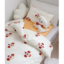 Cute kindergarten cotton quilt three-piece set baby nap by cotton quilt cover children's mattress six-piece set
