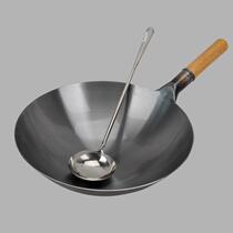 Thickened iron pot chef restaurant commercial big horse spoon gas stove wok traditional old home non-coated wok