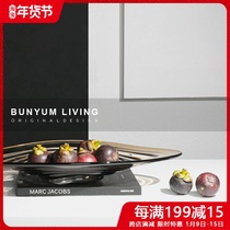 Simple modern glass creative soft decorations home desktop storage fruit tray TV cabinet coffee table fruit basket furnishings