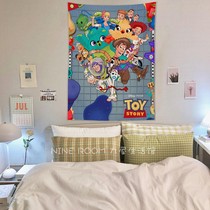 ins bedside hanging cloth toy story bedroom wall cloth rental renovation dormitory decoration background cloth tapestry customization