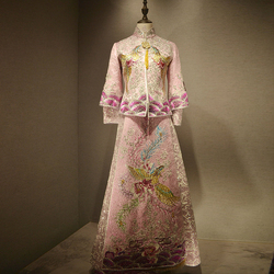 秀禾服新娘2018春季新款中式婚纱结婚礼服嫁衣长袖龙凤褂裙旗袍女
女婚纱