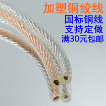 Transparent plus plastic-copper stranded wire bridge grounding wire ladle plastic soft copper connecting wire jumper wire conductive wire support set to be made