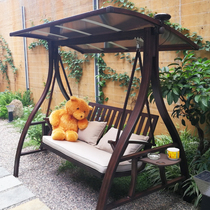 Outdoor swing rocking chair Aluminum alloy outdoor balcony Villa terrace Hanging chair Wrought iron garden courtyard swing bed