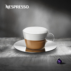 Nespresso view cappuccino coffee cup set transparent glass coffee cup with dish