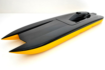 CAT CAT Boat hull black yellow glass fiber reinforced plastic hull catamaran long 82CM wide 24 Poseidon model