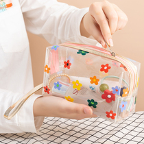 Korean ins style Hyuna cosmetic bag cute waterproof large capacity portable girl portable cosmetic bag transparent bag