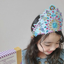 Baby Play Ins France Imports Jewel Crown Drill Stickers Diy Material Bag Small Red Book Girl Toys Djeco