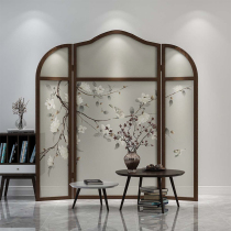 Screen partition Living room Modern simple new Chinese baffle Office mobile folding block restaurant solid wood folding screen
