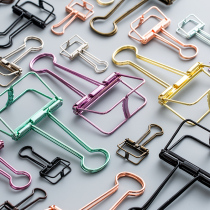 Hollow clip Stationery fixed tail clip Metal dovetail tail clip Student file book clip Multifunctional trumpet