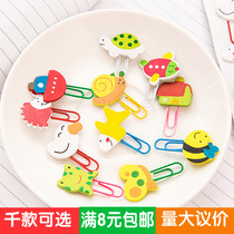 Creative animal bookmarks paper clip bookmarks student supplies prizes wooden cute cartoon stationery Gifts Wholesale