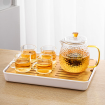 Japanese glass tea set home small tea stand simple living room office complete set of teapot tea separated