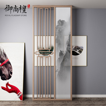 New Chinese hollow ceiling screen partition Living room entrance door brake decoration Hotel restaurant partition wall