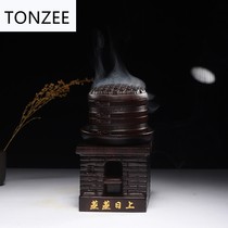 Ebony creative thriving plate incense burner aromatherapy incense burner rural sandalwood burner home small incense burner ornaments