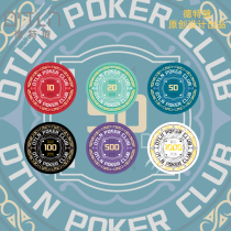 DTLN DETE Wolf Texas Holdem ceramic chips European creative pattern club LOGO custom design chips
