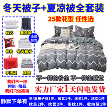 Six piece Quilt Set spring and autumn bedding pillow pillow core mattress with summer cool air conditioning all season universal quilt dormitory set