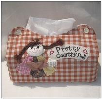 New on the shelves Foreign trade export day single small grid quilted fabric garden girl tissue box set multi-color 05
