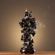 Chinese home ceramic incense burner home Taihu stone personality creative agarroma stove back flow indoor smoke Zen ornaments
