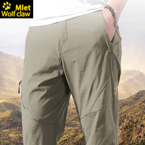 Milet wolf claw quick-drying pants for men and women plus fat XL summer ultra-thin quick-drying pants high waist deep gear breathable waterproof