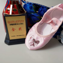 Children Ballet Shoes Girls Dance Shoes Satin Bright Pieces Embroidered Utiliti Shoes Adults Perform Soft-bottom Body Shoes