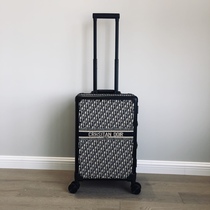 d home 20-inch case classic embroidered canvas suitcase 24 inch CD blue old flower pull rod case L home V box
