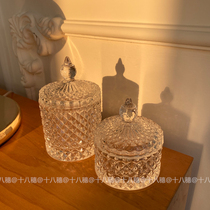 ins Korean pineapple pattern sugar cube glass jar jewelry storage home ornament storage Nordic decorations