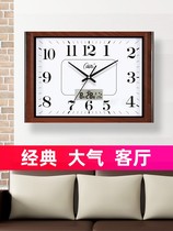 Living room hanging clock mute bedroom office wall table simple calendar clock household quartz clock calendar