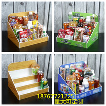 Supermarket cashier front small shelf Multi-functional snack shelf Food display box custom PVC display rack