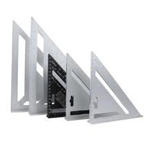 Aluminum alloy triangle ruler 90 degrees 45 degrees metric Imperial triangle ruler thick angle ruler woodworking angle ruler