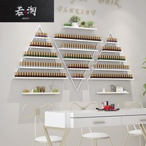 Nail art shelves Wall iron storage rack sample placement rack antique water cup small objects products toy car