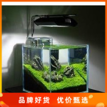 Jinjing super white fish tank mini aquarium ecological tank 20 25cm 30-50cm small square cylinder hot bending cylinder