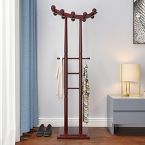 Solid Wood Floor Clothes Hat Rack Eurostyle Double Pole Hung Hanger Minima Modern Living Room Hung Hanger Bedroom Containing Clothes Rack
