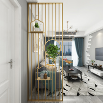 Nordic fashion screen Entrance hall shoe cabinet screen Living room floor-to-ceiling flower rack next to the wash basin metal partition screen