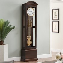 About double style floor clock Hemler Chinese retro big pendulum clock seat clock living room mechanical clock standing clock modern