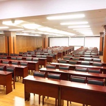 Meeting Room Table And Chairs Combined Double Paint Wood Leather Strip Shaped Meeting Table Training Table Long Strip Table Desk Sub Brief