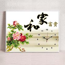 Modern new Chinese living room decoration painting simple restaurant hanging painting no hole distribution box Chinese style hanging watch mural